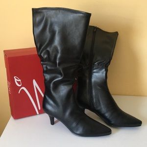 New black knee-high boots 8 1/2 wide calf.